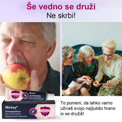 Mickey® Toplotno oblikovljivo lepilo za zobne proteze🔥