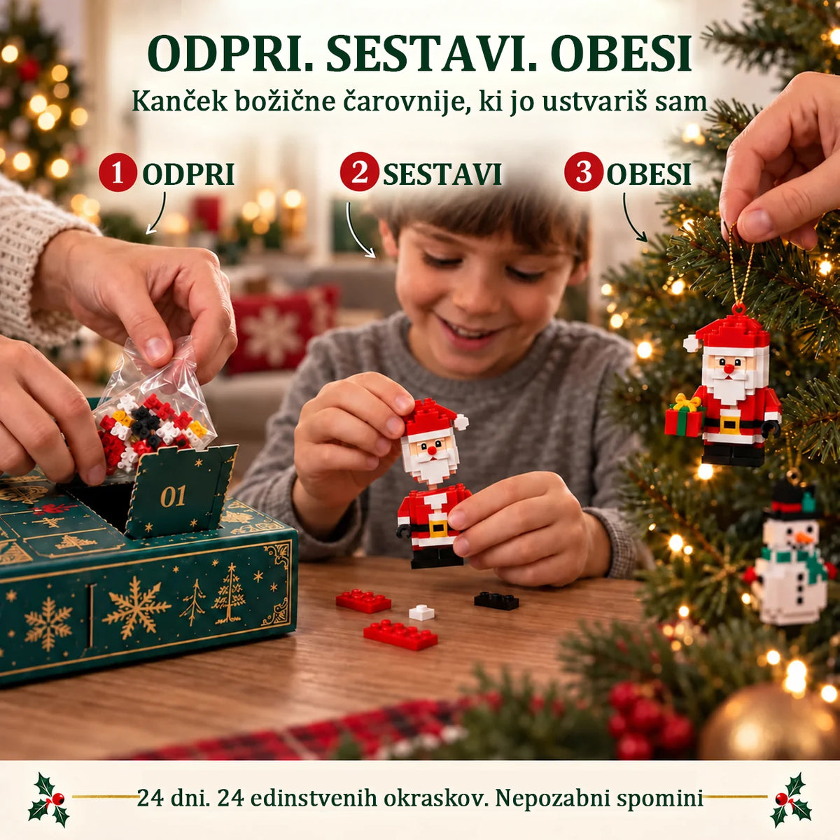 Adventni koledar s 24 božičnimi sestavljankami 🎄 24 dni • 24 presenečenj • Čarobni družinski trenutki