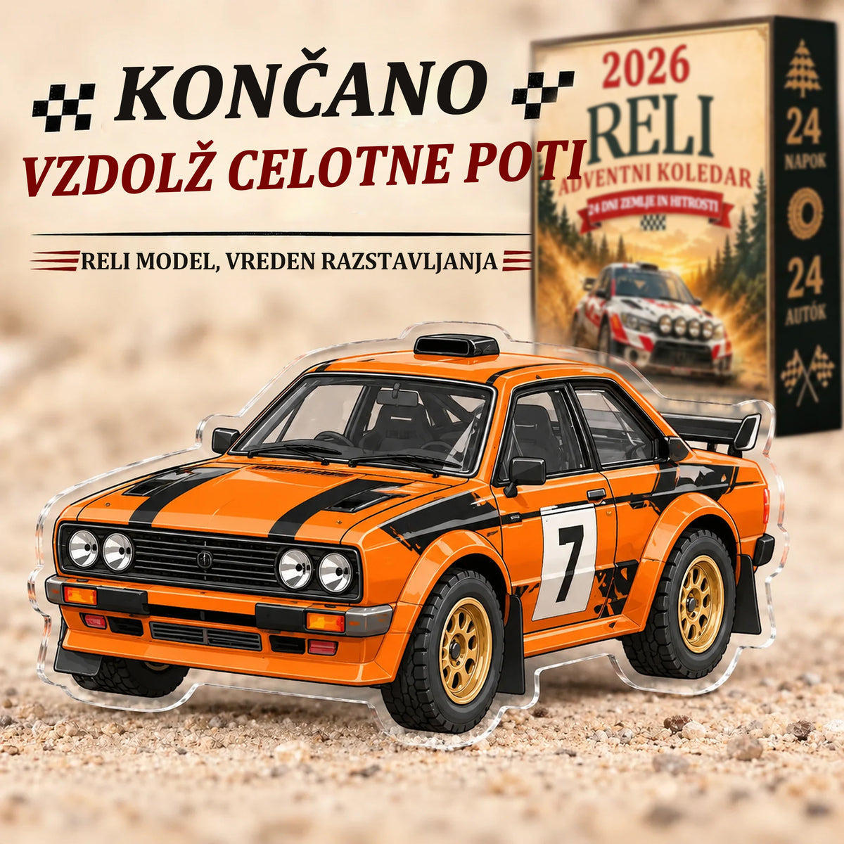 Rally božični adventni koledar 2026-🏎️ 24 dni polnih hitrosti in razburjenja (2D modeli)