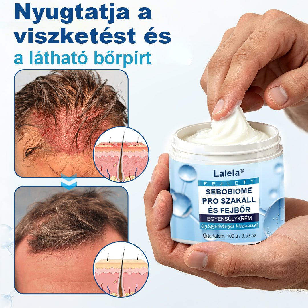 🔥 Pikkelymentes bőr 7 nap alatt Csökkenti a viszketést és a korpásodást  – Laleia® SeboBiome Pro Szakáll- és Fejbőrkrém 🌱