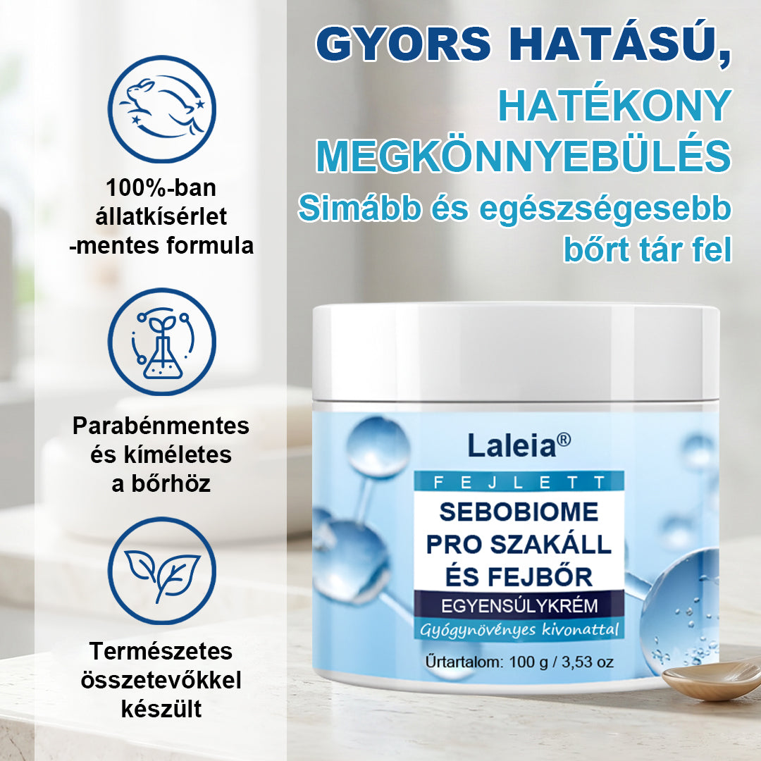 🔥 Pikkelymentes bőr 7 nap alatt Csökkenti a viszketést és a korpásodást  – Laleia® SeboBiome Pro Szakáll- és Fejbőrkrém 🌱