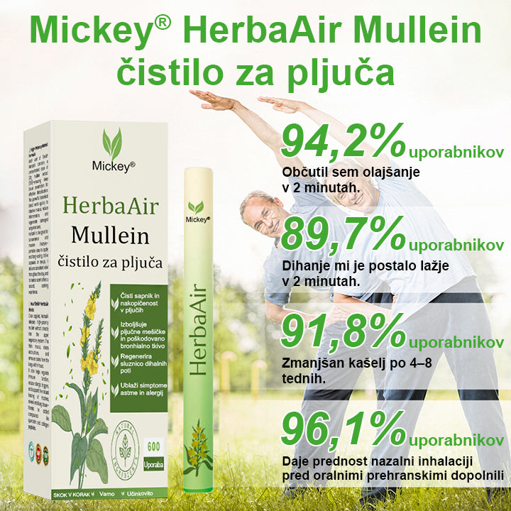 Uradna trgovina blagovne znamke✅ Mickey® HerbaAir Mullein čiščenje pljuč