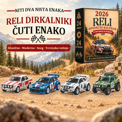 Rally božični adventni koledar 2026-🏎️ 24 dni polnih hitrosti in razburjenja (2D modeli)