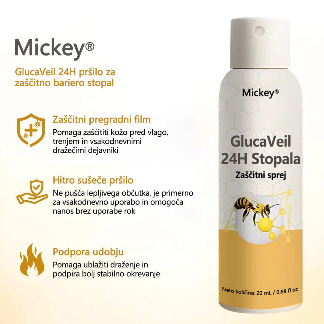 Mickey® GlucaVeil 24H zaščitni sprej za stopala