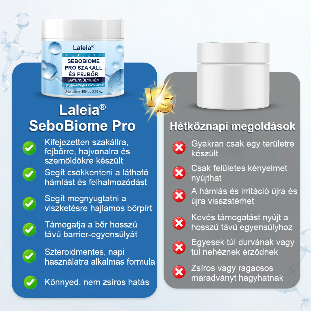 🔥 Pikkelymentes bőr 7 nap alatt Csökkenti a viszketést és a korpásodást  – Laleia® SeboBiome Pro Szakáll- és Fejbőrkrém 🌱