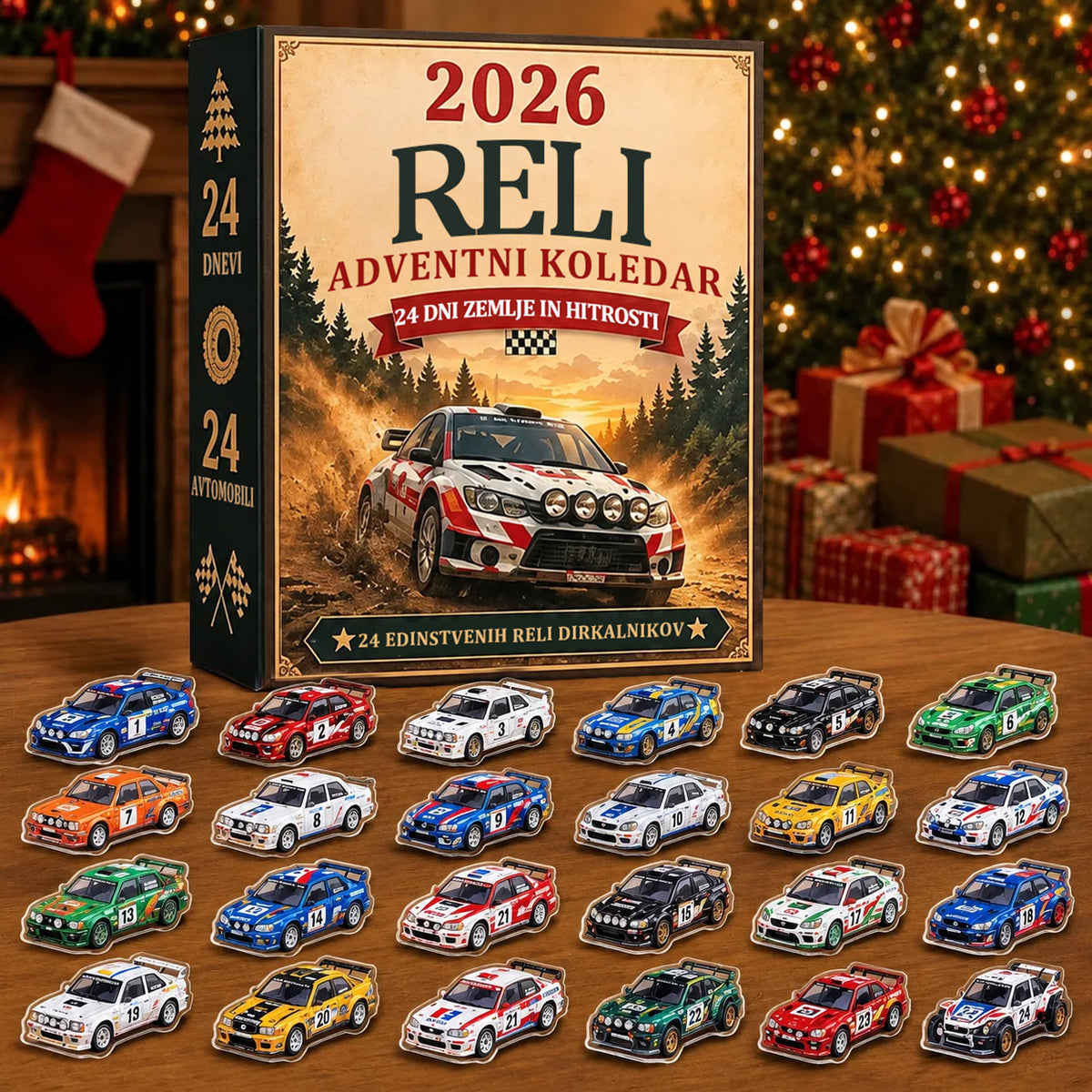 Rally božični adventni koledar 2026-🏎️ 24 dni polnih hitrosti in razburjenja (2D modeli)