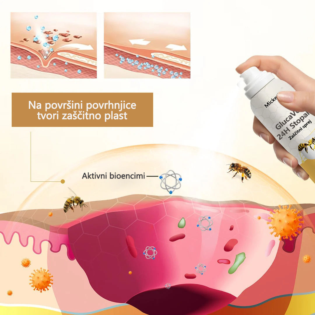 Mickey® GlucaVeil 24H zaščitni sprej za stopala